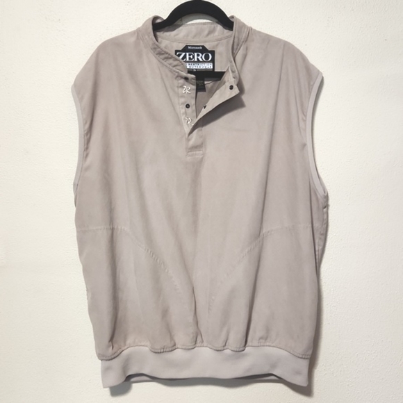 Zero Restriction Golf Outerwear Tan Microsuede Men's Pullover Vest Size Large - Picture 13 of 13